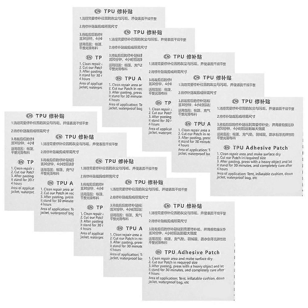 Inflatable Products Repair Patch 40Pcs High-Temperature Resistant TPU Adhesive Patches for Tents and Raincoats