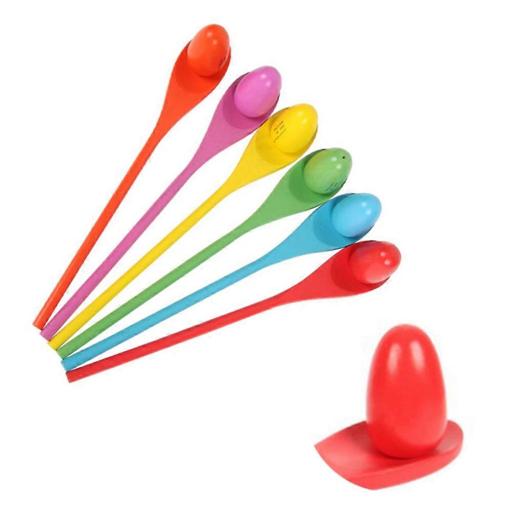 Egg Relay Game For Office Barbecue Birthday Celebrations Educational Play With Durable Wood Design Assorted Color 24Pcs