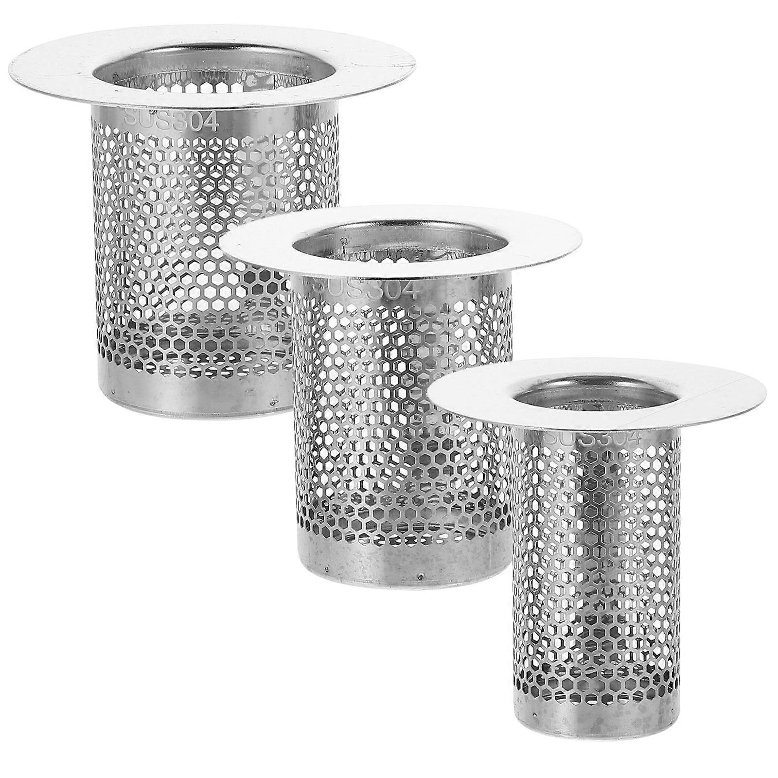 Shower Drain Hair Catcher For Home Use Effective Debris Filtration Small Sink Strainers 15Pcs Silver