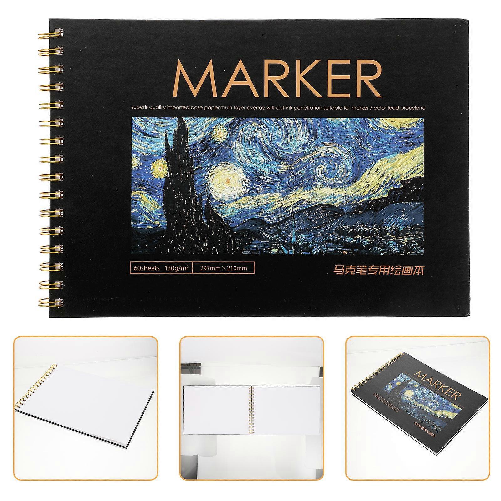Sketch Book for Markers 2Pcs Student Painting Drawing Paper