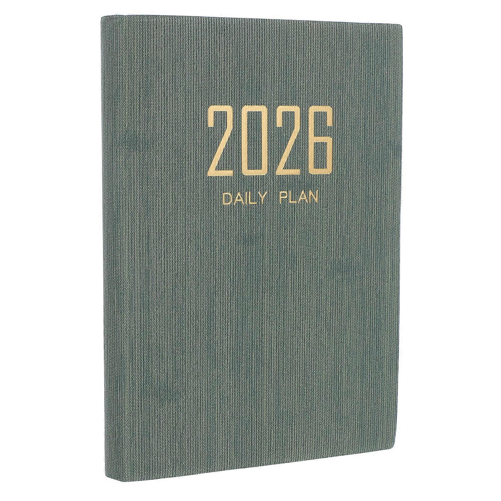 Portable A5 Planner Notebook For Organizing Tasks And Weekly Planning In Olive Green 4Pcs