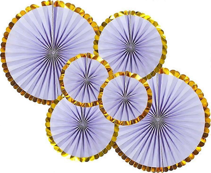 Décoration de fête d'anniversaire, mariage, lieu de mariage, ambiance, disposition, bord doré, éventail en papier, flux