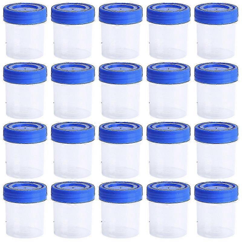 50 stk / 1 pakke 40ml plastprøve prøvetaking kopp praktisk urin forseglet beholder med spiraldeksel for laboratoriebruk (tilfeldig farge)