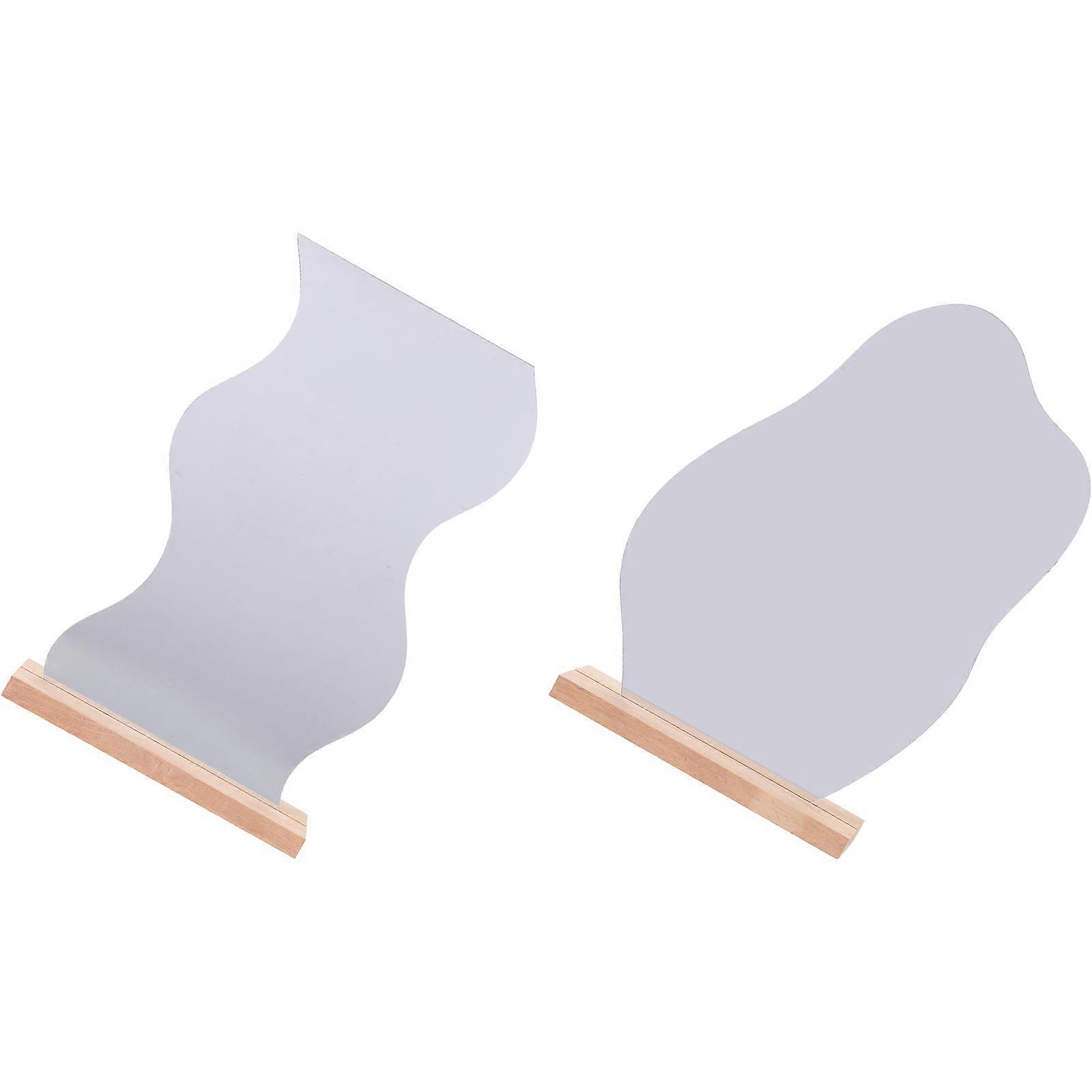 Makeup Mirrors Desk Mirror for Daily Use Silver Frameless 6Pcs