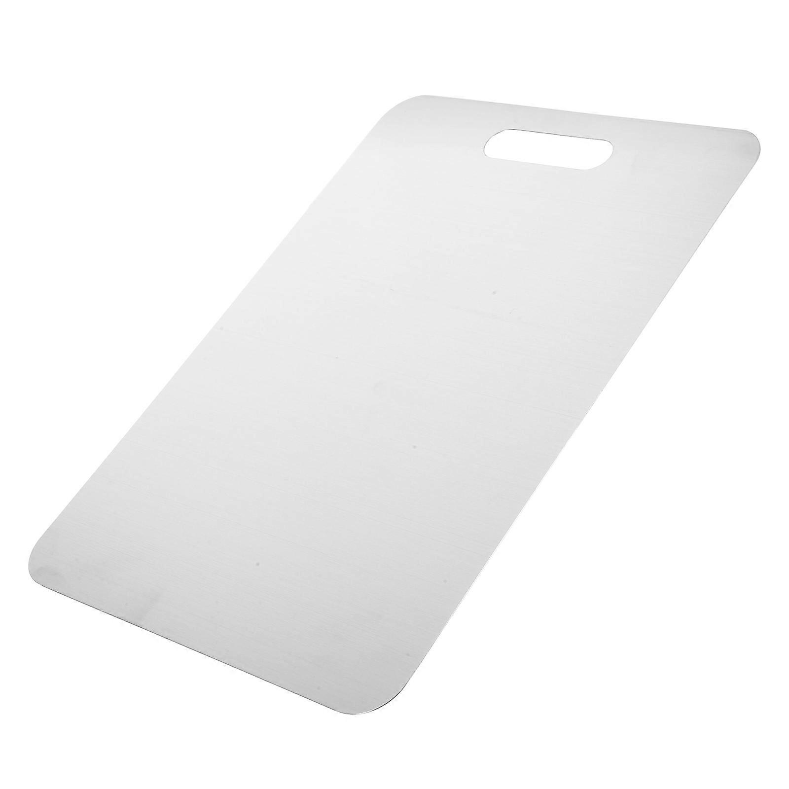 Silver Stainless Steel Chopping Board for Kitchen Use 2Pcs