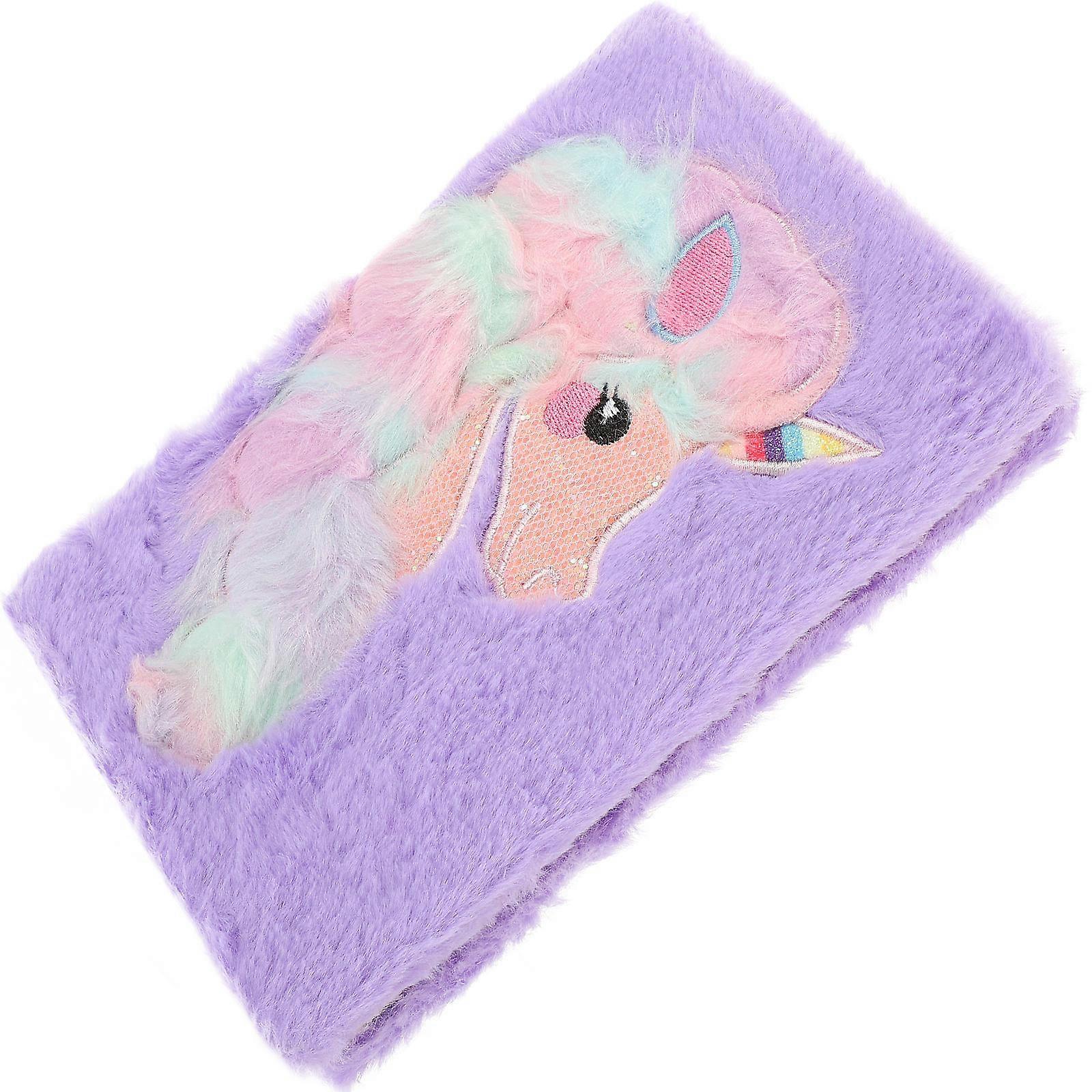 Fluffy Notebook Girls Notebook Creative Writing .45X5.82X0.79in Plush Idea Listing 1Pcs