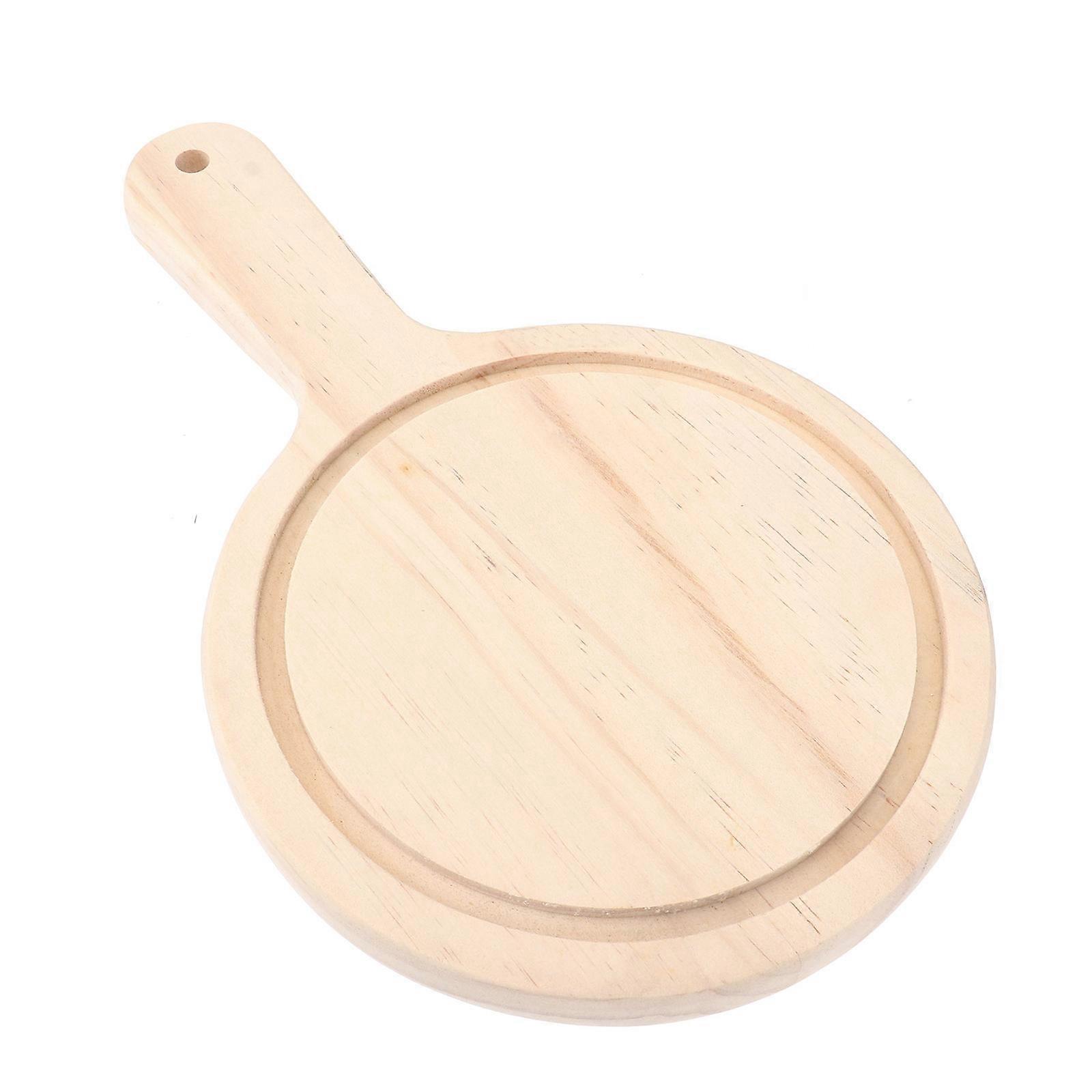 Round Charcuterie Board Wooden Pizza Spatula Non-Stick Pick Up and Transfer Home Baking 15cm Diameter 1Pack