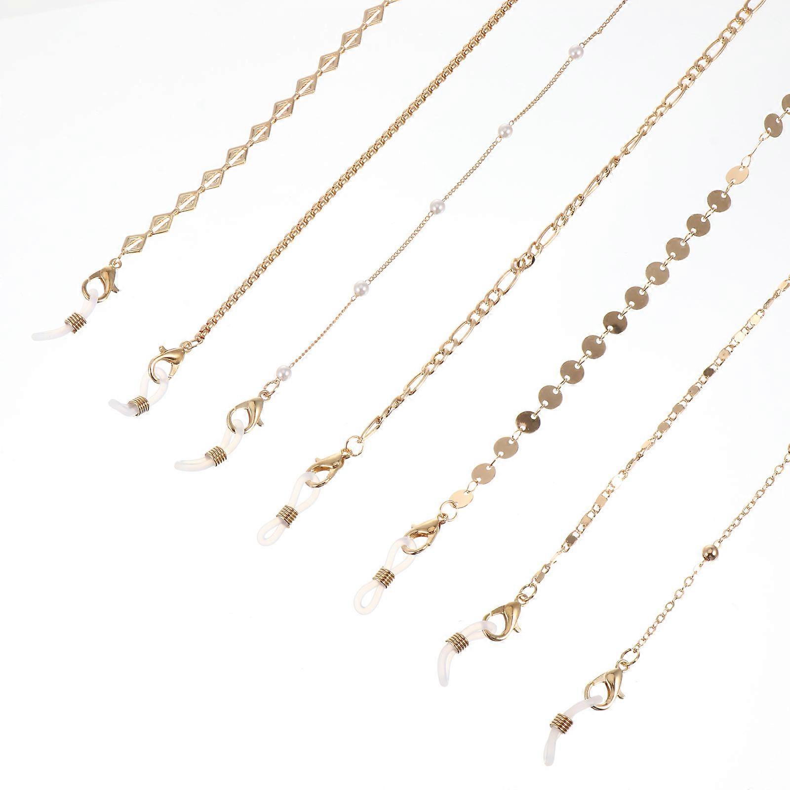 Eyeglass Chains Set Holder for 14Pcs Face Mask Chain Holder Necklace