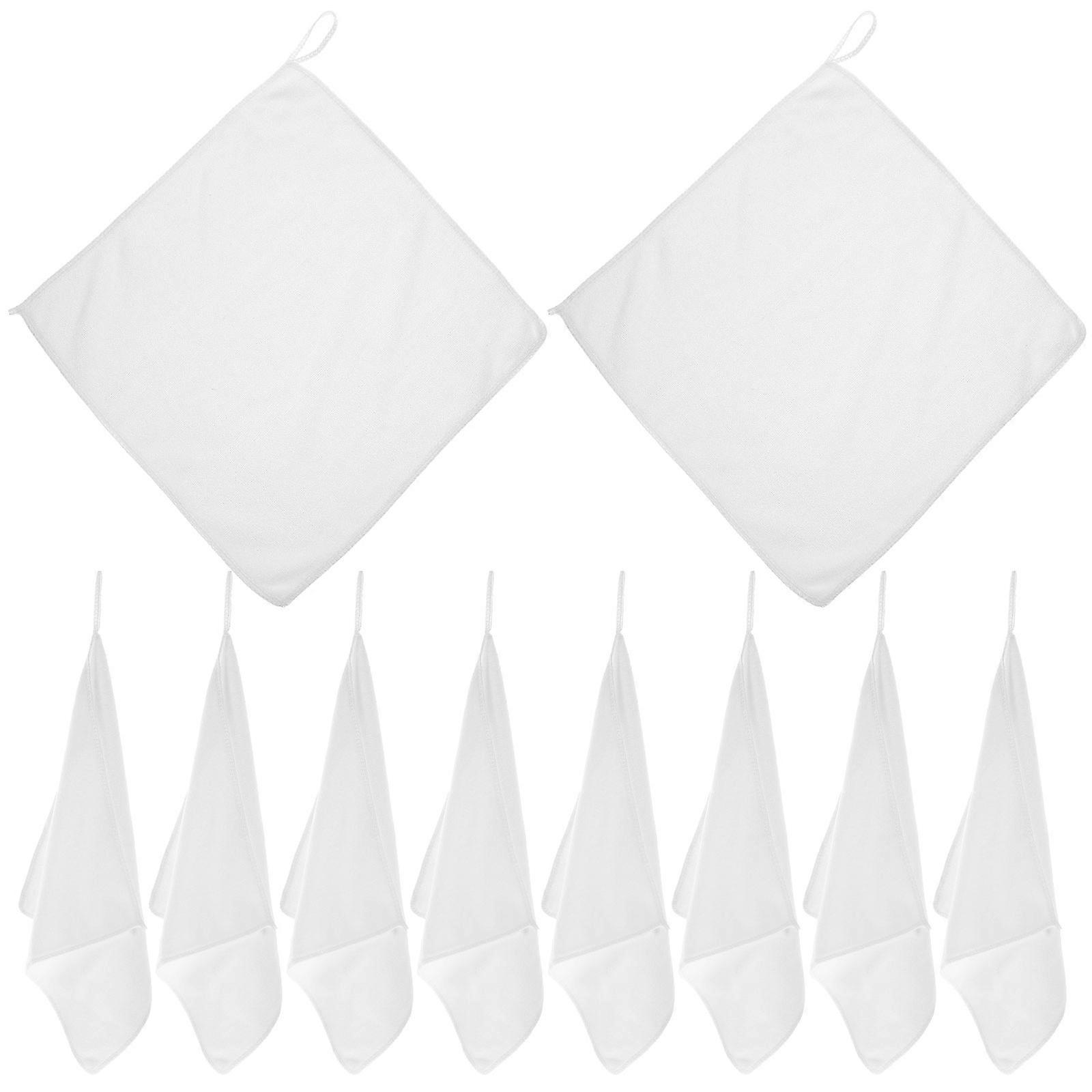 40 Pcs Non-Scratch Dishcloths Ideal For Daily Cleaning In Kitchen And Bathroom White Reusable With Excellent Absorption