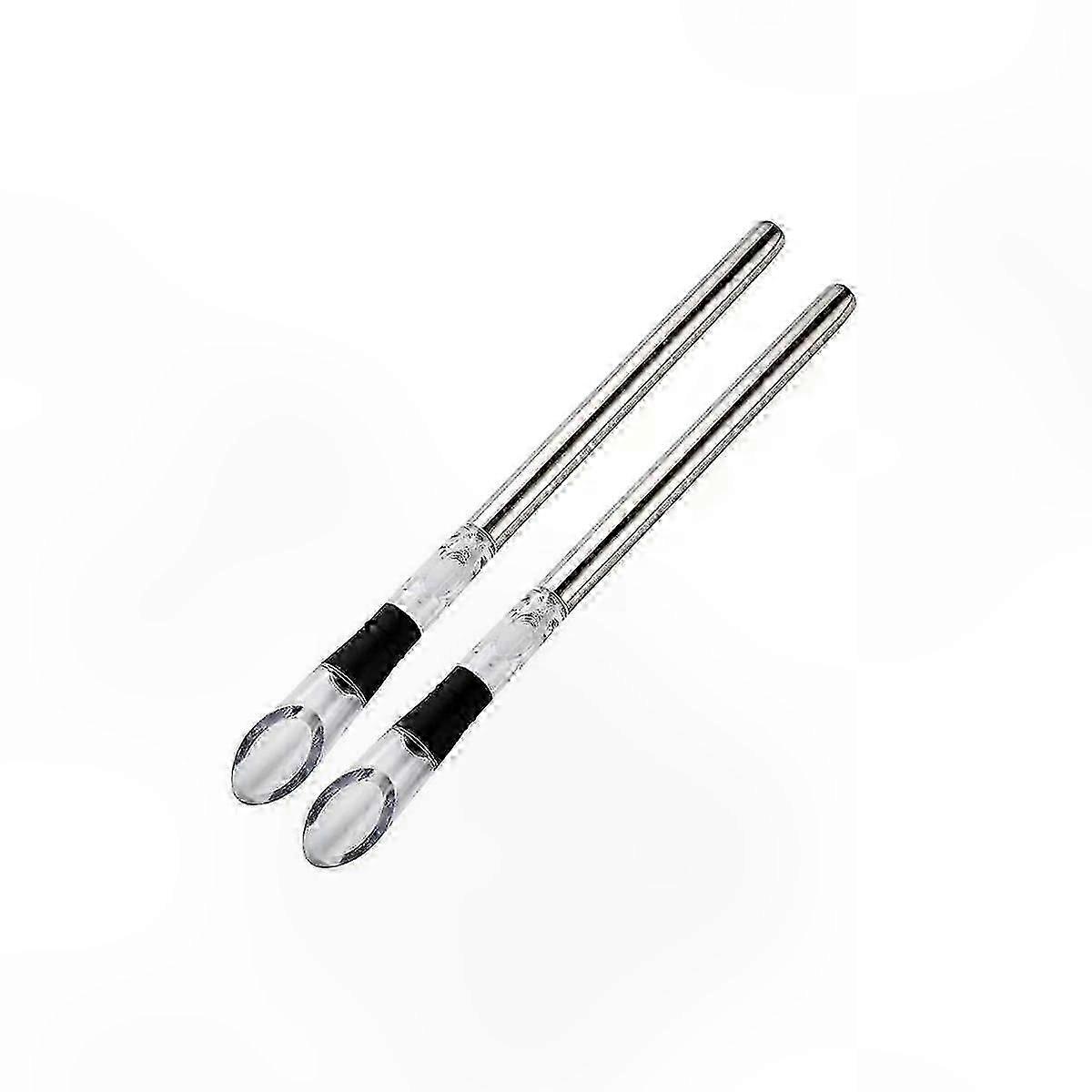 2-Pack Stainless Steel Wine Chiller Sticks with Aerator for Bottles and Decanters