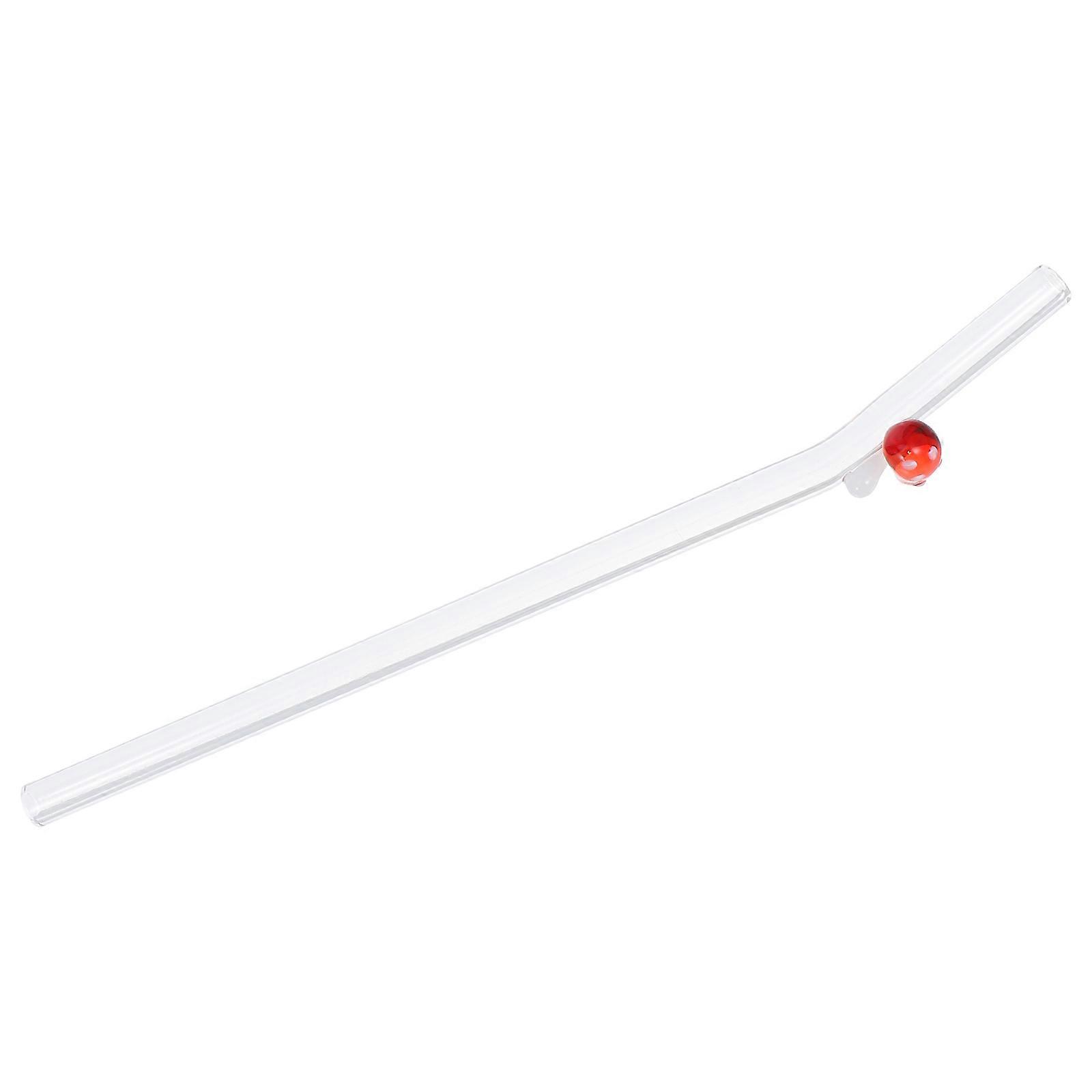 Heat Resistant Reusable Glass Straws For Dining Table Use Stylish Design 4Pcs