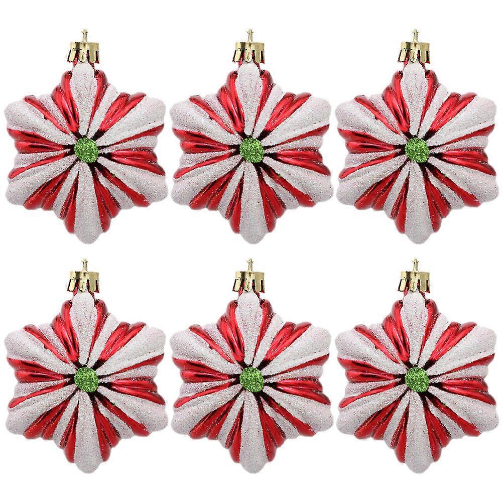 Assorted Color Plastic Xmas Tree Ornaments Hanging Decoration 24Pcs