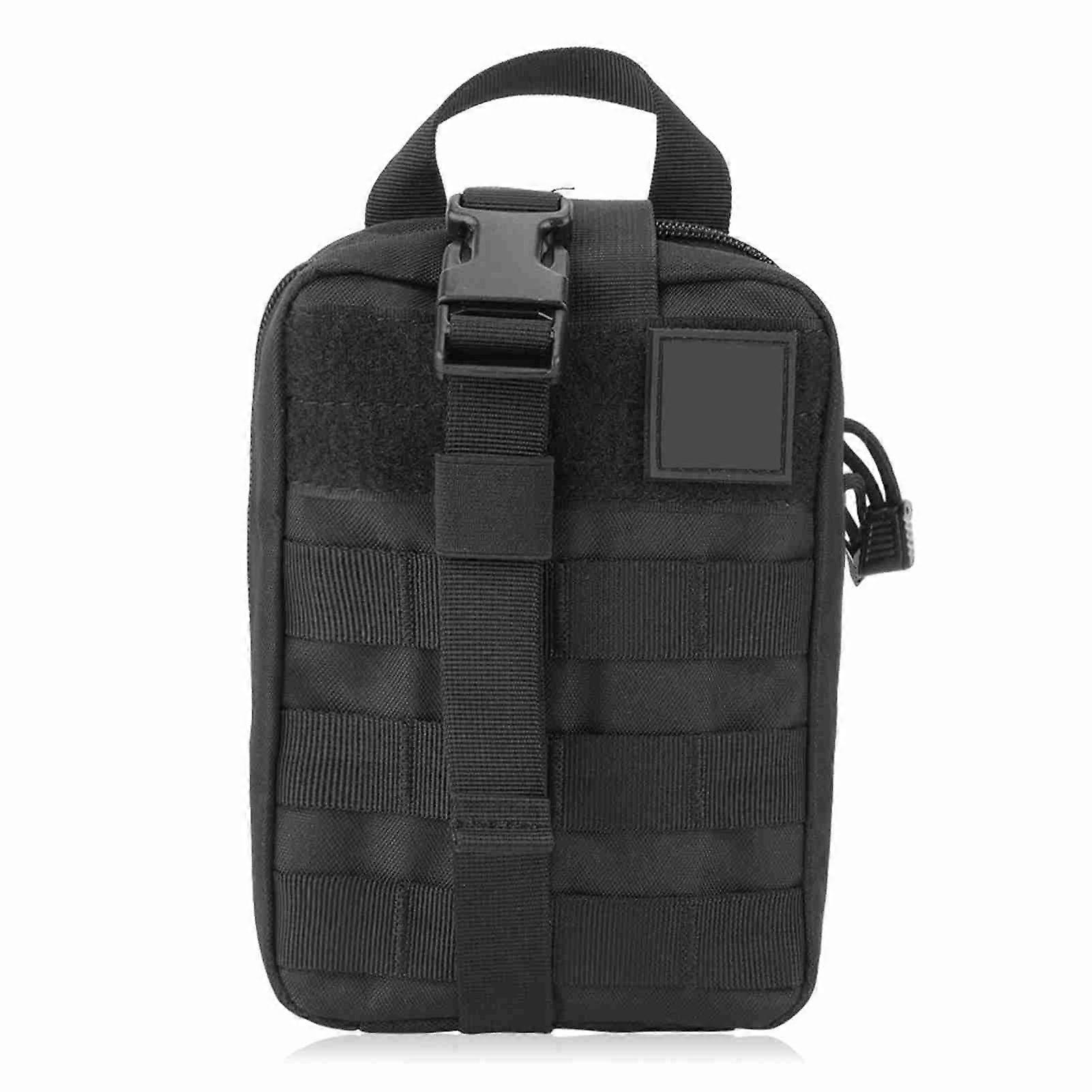 حقيبة البقاء على قيد الحياة في حالات الطوارئ للسفر في الهواء الطلق عالية الجودة حزمة الحقيبة الطبية للإنقاذ (أسود)