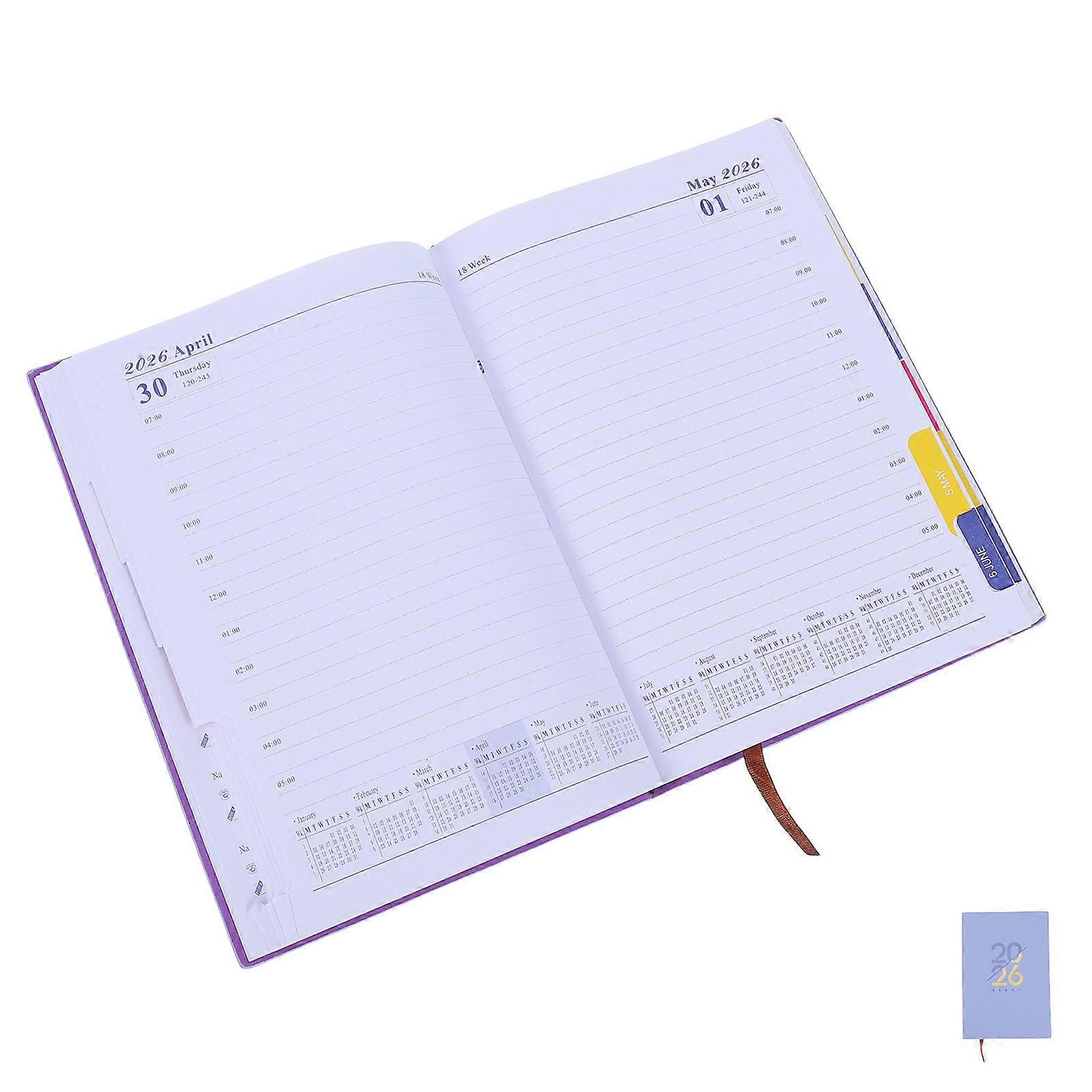 Planner Notebook for Work Schedule 3Pcs Purple Daily Organizer