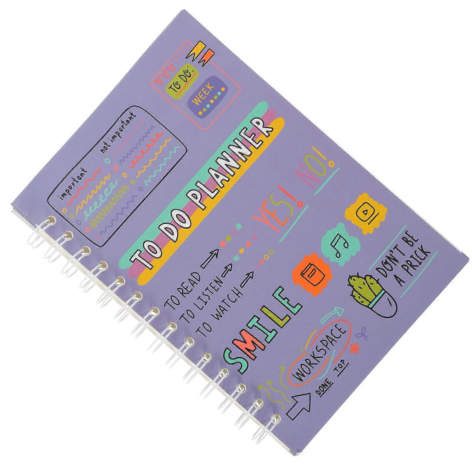 Delicate Planner Notebook Multi-Function Note Book for Office 2Pcs Accessory