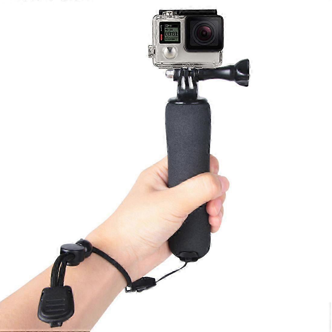 Bobber Floating Handle Grip with Adjustable Anti-lost Strap for GoPro, Insta360, DJI and Other Action Cameras(Black) 26s