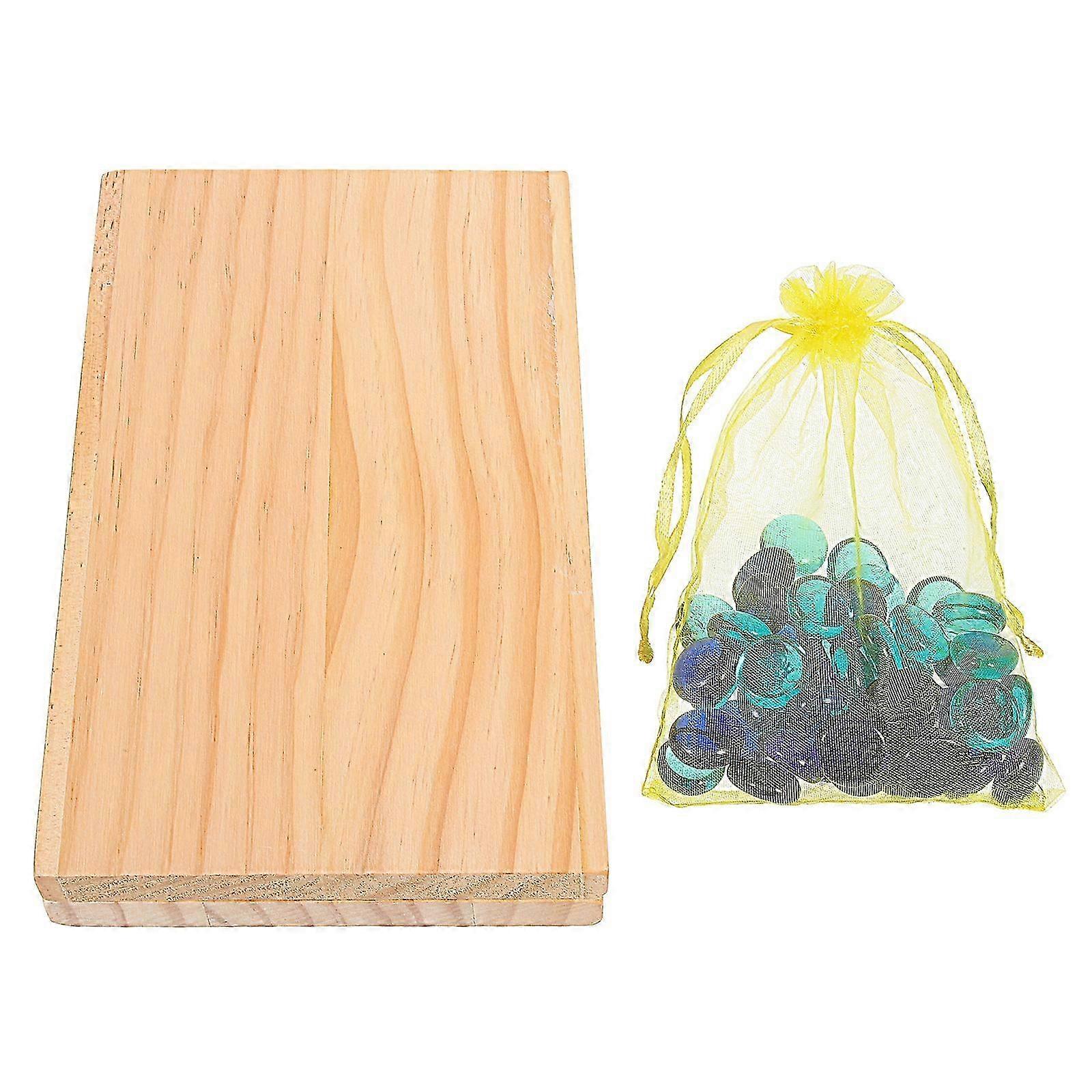 Foldable Wooden Mancala Board Game for Kids - Portable Strategy & Peg Game