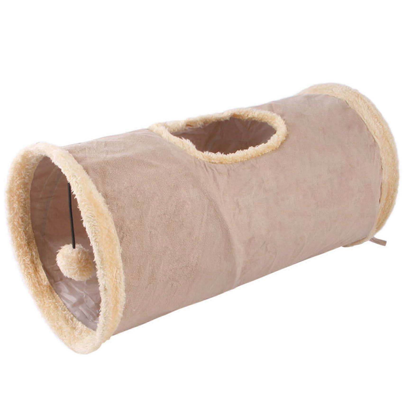 Cat Tunnel Collapsible Straight Cat Tube Toy With Balls, Soft Comfort For Cats Rabbits Kittens Puppies