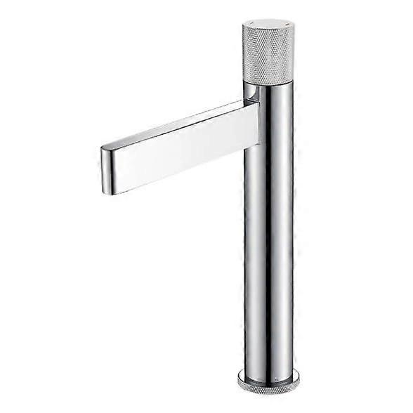Basin Faucets Brass Cast  Grey Waterfall Spout Deck Mounted Single Handle Hot Cold Chrome