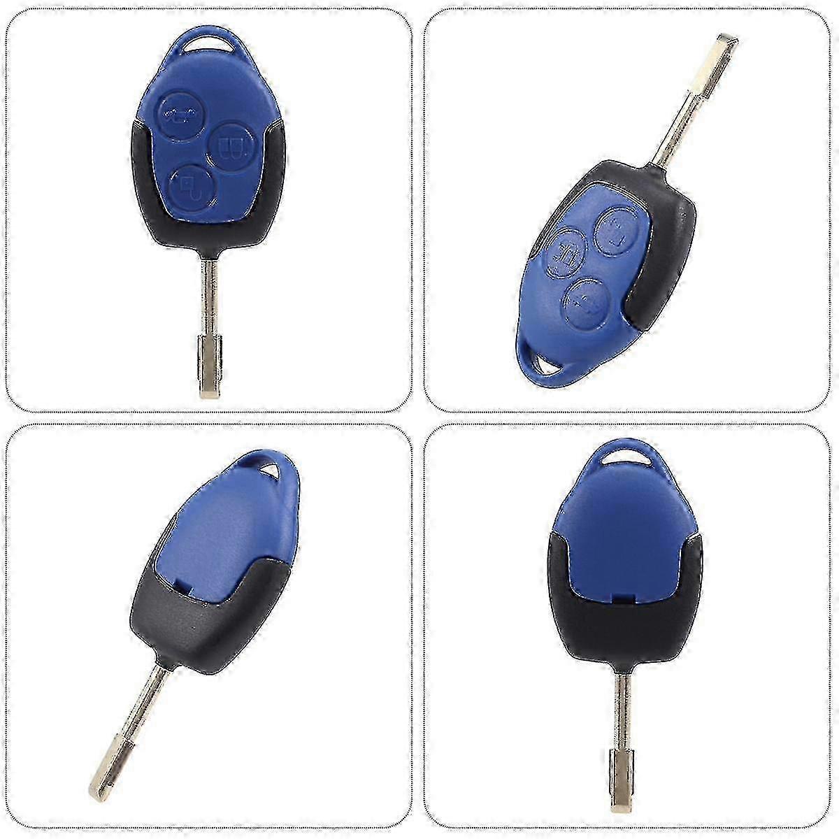 Ford Transit Blue3-Button Remote Key Fob Cover Shell & Replacement Keys