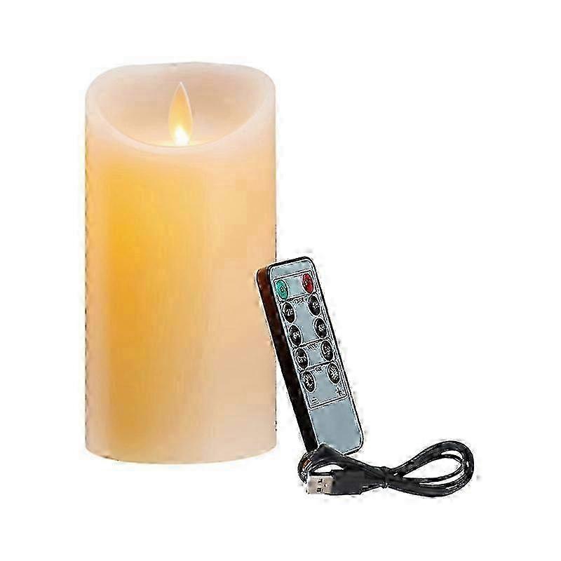 LED Candles, Flickering Flameless Candles, Rechargeable Candle, Real Wax Candles with Remote Control