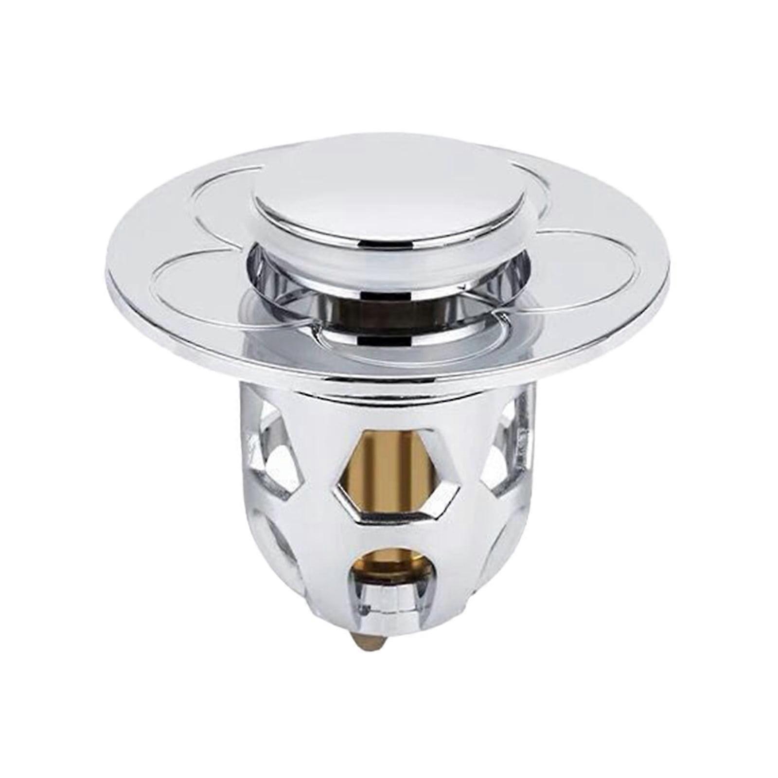 Giyblacko Washbasin Electroplating Drainer Bouncing Core Washbasin Pool Basin Copper Core Push Type Bouncing Core Leaking Plug
