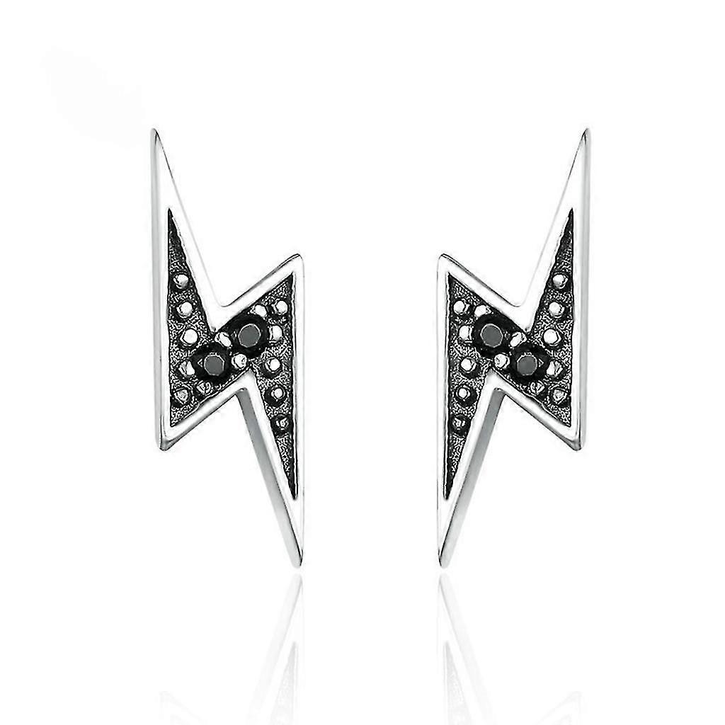 Cute Lightning-shape Stud Earring Fashion Simple Screw Piercing Earrings