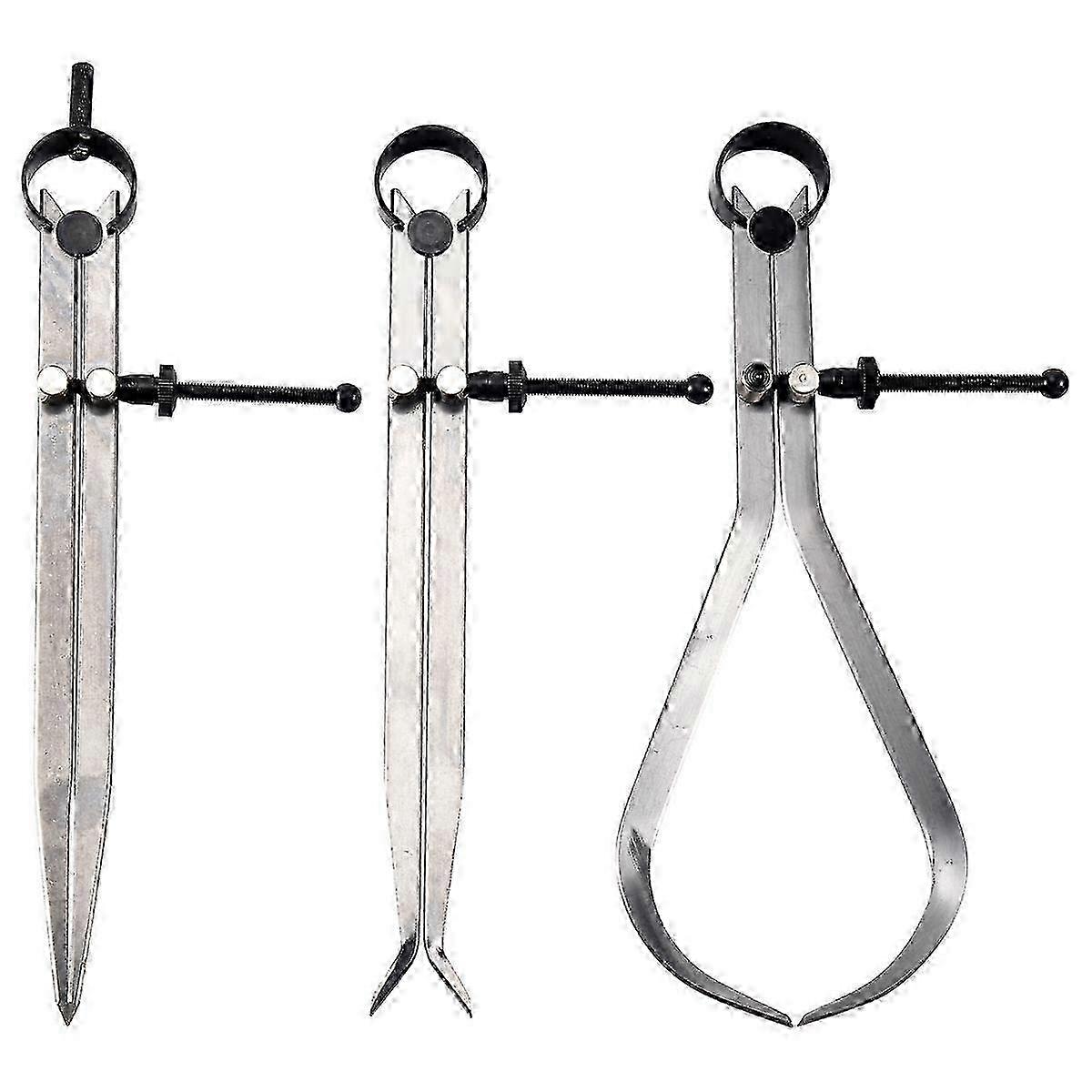 Spring Inside Outside Divider Caliper Set 8-Inch Tools Pack 3 for Machinists