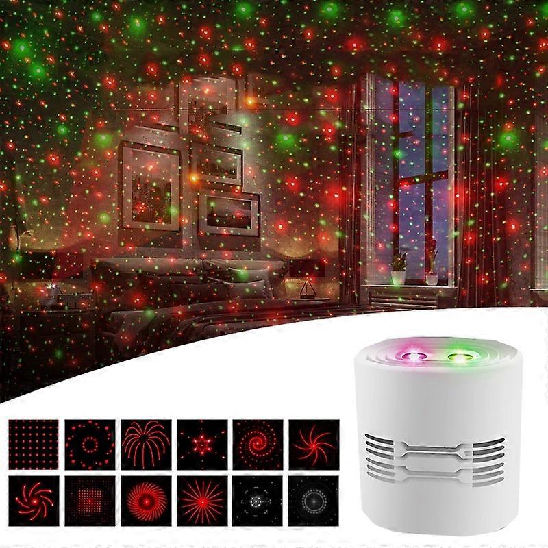 Laser Stage Light, Specification: 12 In 1 Style (White) 12 In 1 Style (White)