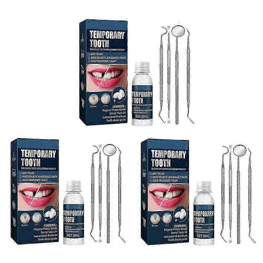 1-3X Tooth Repair Kit, Temporary Teeth Filling Repair Kit, Fixing The Missing And Broken Tooth Replacements Restore Your Smile