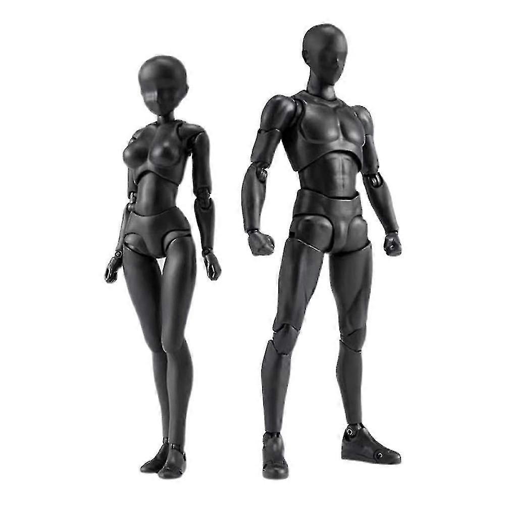 Pvc Model With Box Drawing Models For Artists(female+male,black)