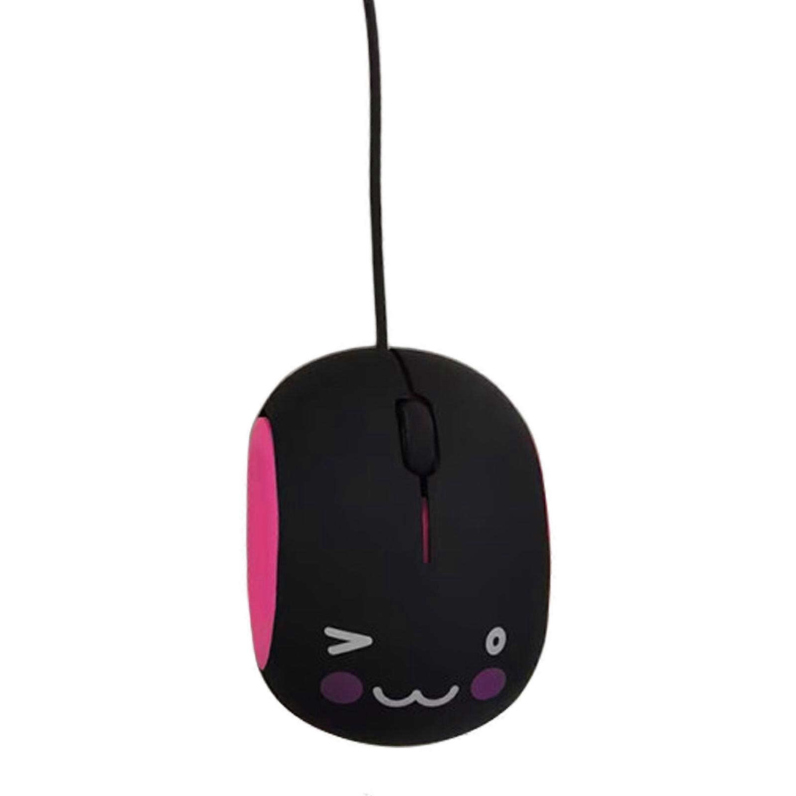 Type C Corded Mouse High Precisions Opticals Sensors Ergonomic 1200DPI for Laptops Tablets Office Use  Red