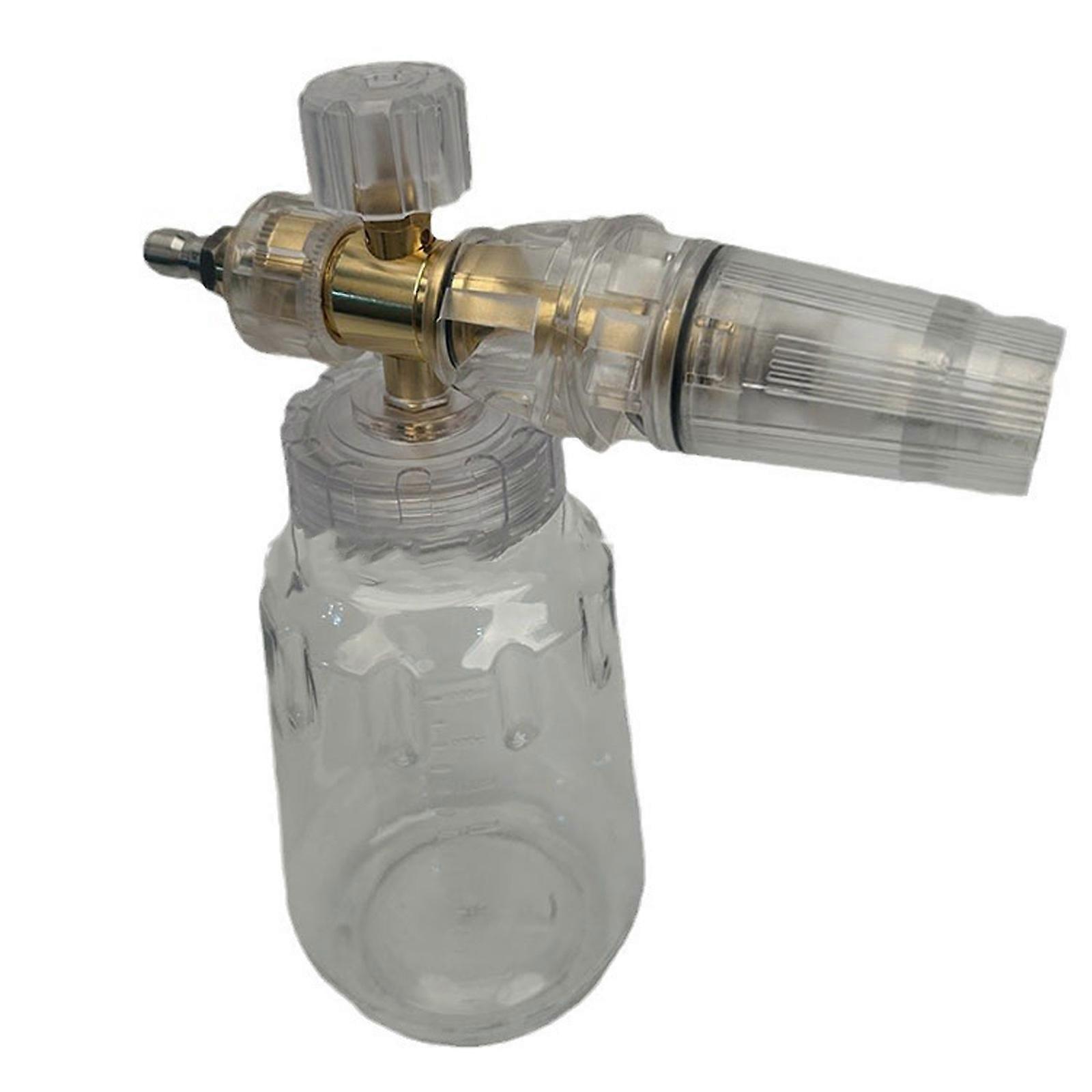 Professional Foam Dispenser Suitable For Car Washing 1L Transparent Container Quick Connection Fitting 5 Sprayed Angles Multicolor