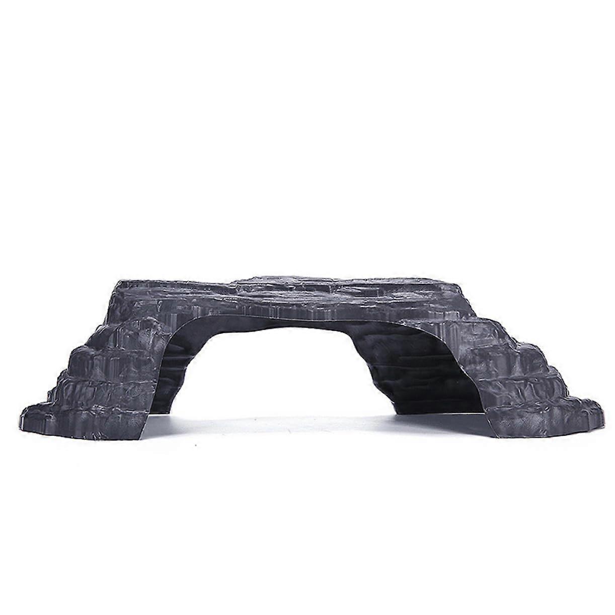 Turtle Basking Platform with Ramp Imitation Stone Aquarium Decor for Turtles Lizards Amphibians