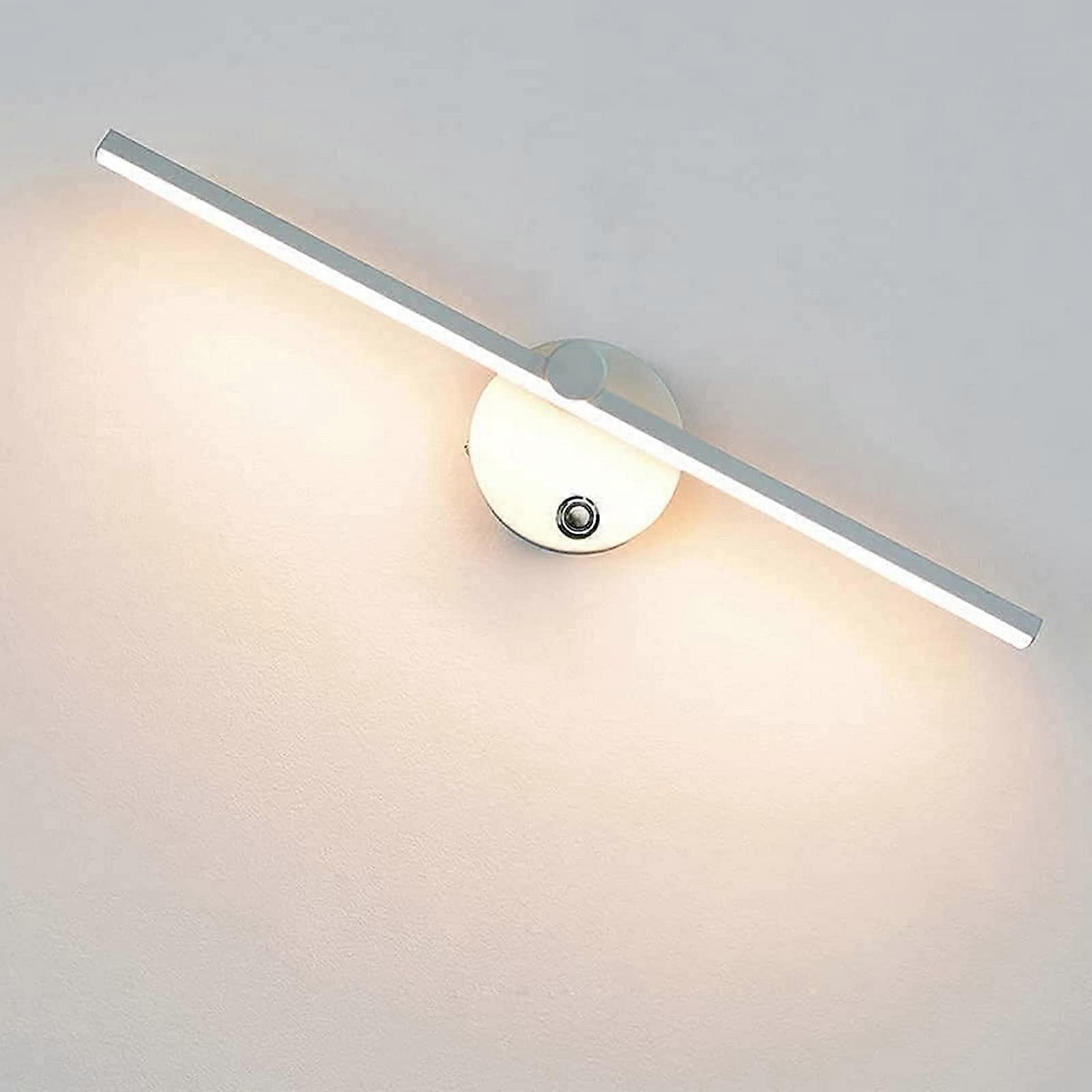 Dimmable Rotatable Mirror Front Lamp Modern LED Bathroom Mirror Light Dressing Table Wall Lamp White