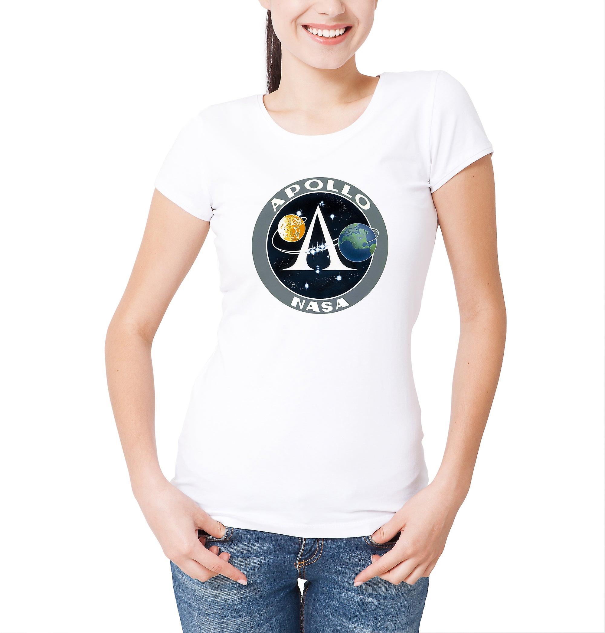 Reality Glitch Nasa Project Apollo Space Program Logo Womens T-shirt