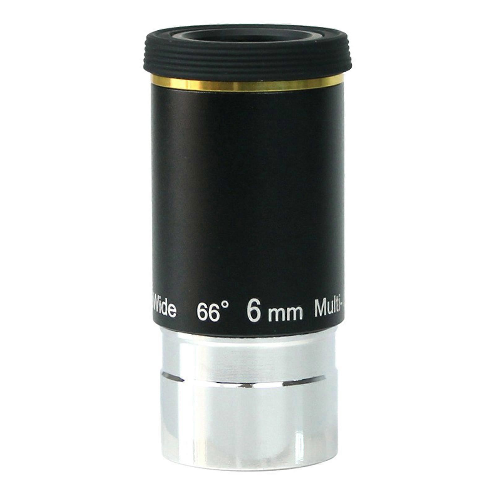 Quality 1.25" Telescope Accessory 66 Degree Wide Angles Eyepiece, 6mm Focal Length Inner Thread Design Eyepiece Multicolor