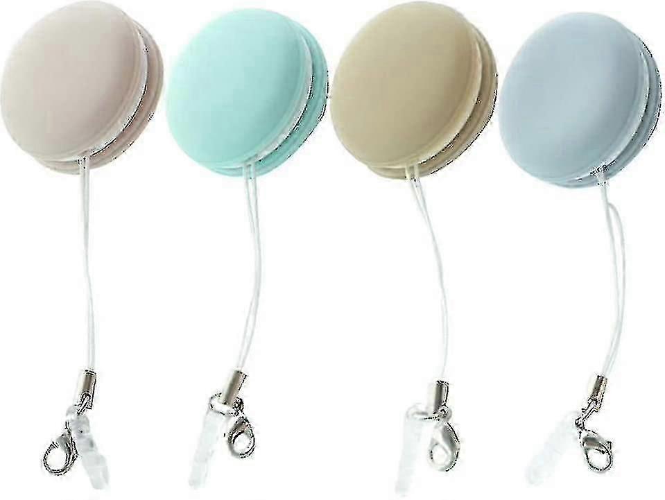 マカロン電話スクリーンクリーナーキーペンダント、4個のクリエイティブマカロン形状携帯電話スクリーンガラスクリーニングワイプブラシ装飾バッグキーペンダントギフト