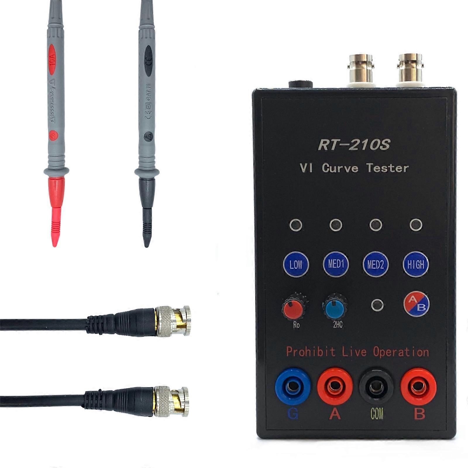 Advanced 210S Curves Tester 2CH for Electronics with Adjustable Internal Resistance and Triggering Signal Output Multicolor