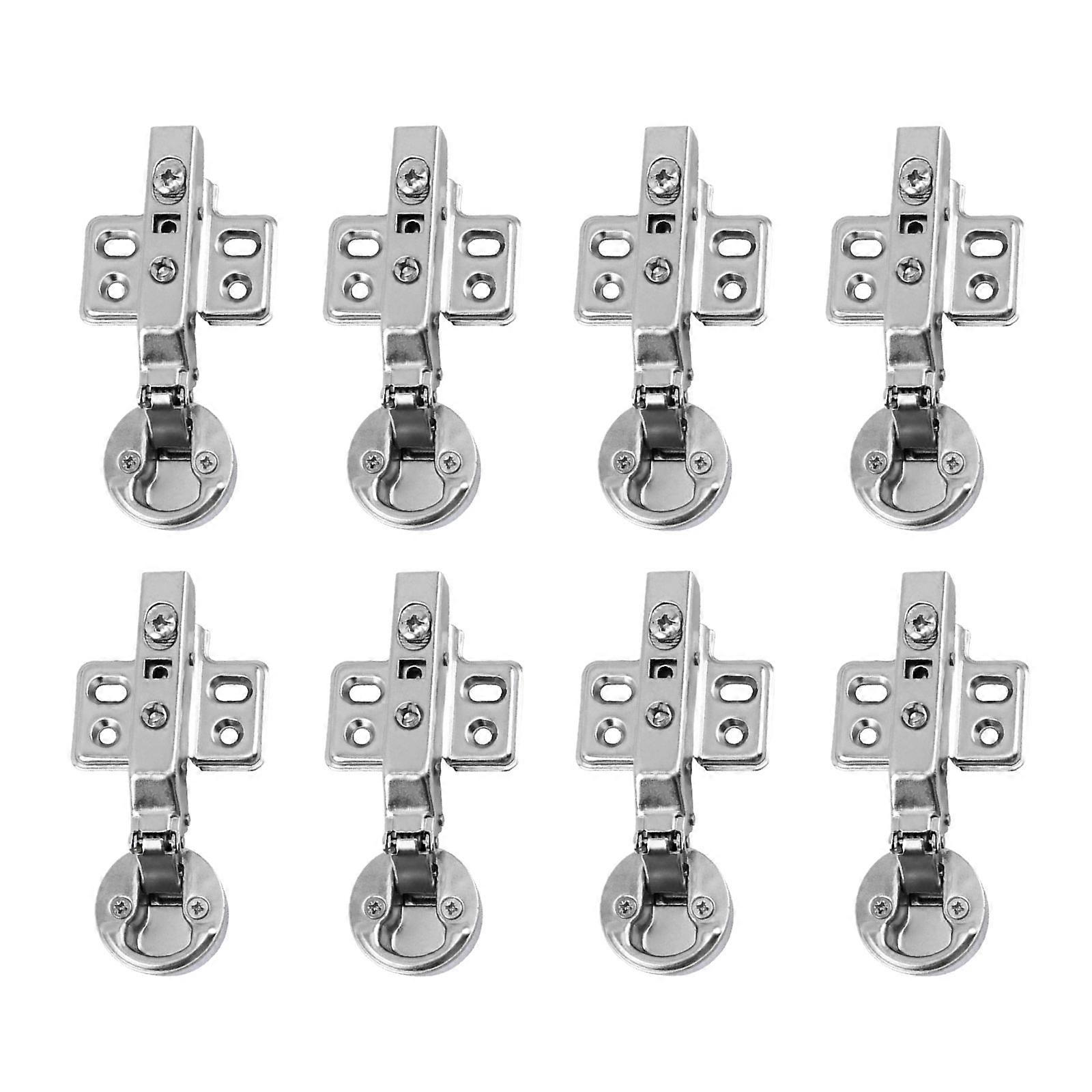 Ensemble de 8 charnières pour porte en verre, silencieuses et fluides, en acier, pour une utilisation intérieure. Multicolore.