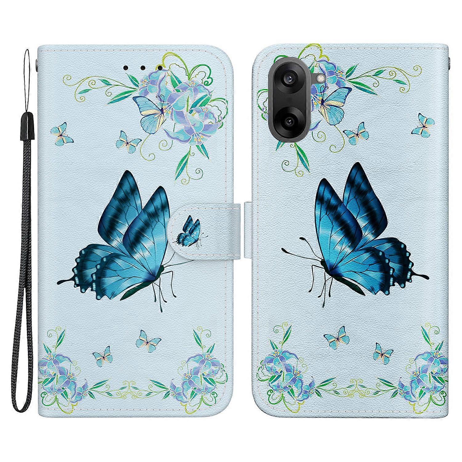 For OnePlus Nord CE5 5G Wallet Phone Case Anti-Drop Pattern Printing Leather Flip Cover with Strap