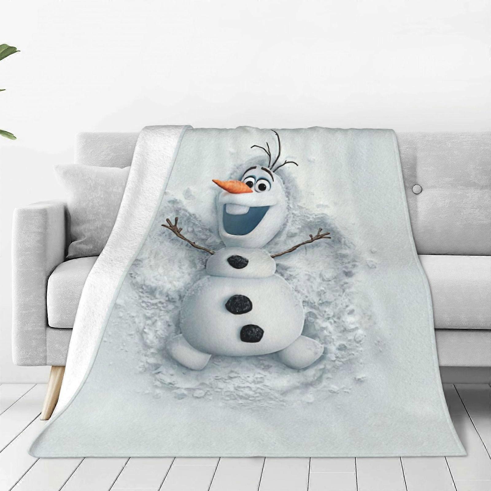 Frozen Blanket for Men & Women, Super Soft Fluffy Fleece, Cozy Warm Travel Blanket for Sofa, Bed, All Seasons Gift 60"X50"