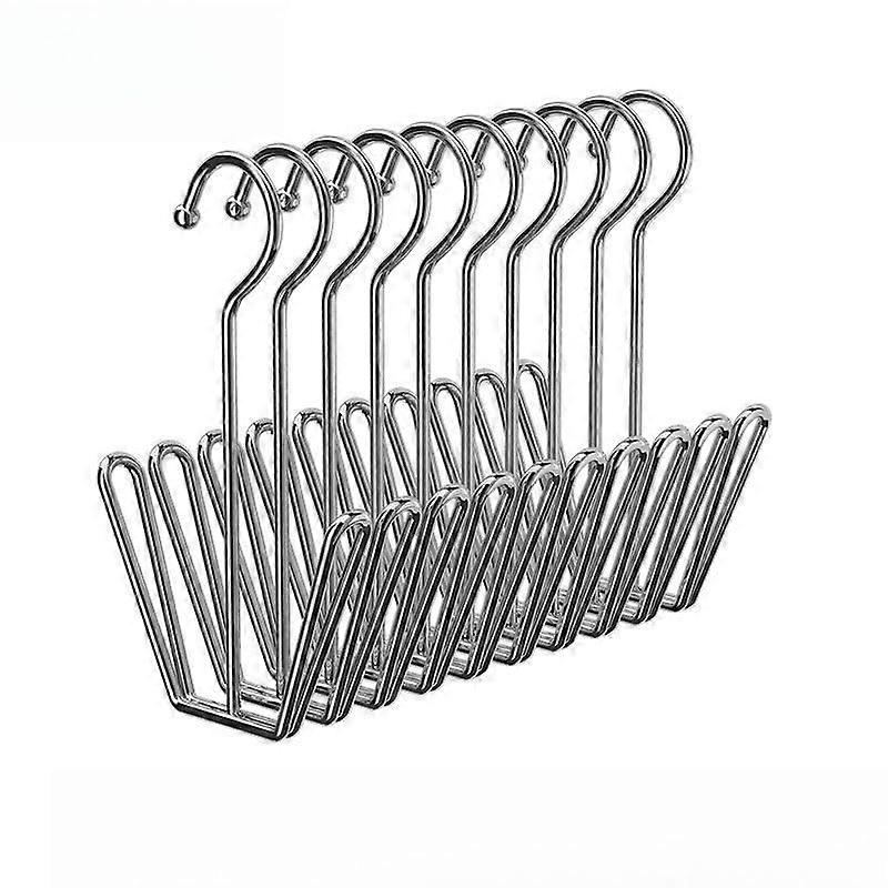 Stainless Steel Shoe Display Hooks Drying Rack Hangers for Closet Storage (Silver, 10 Pack) Ref: 2408