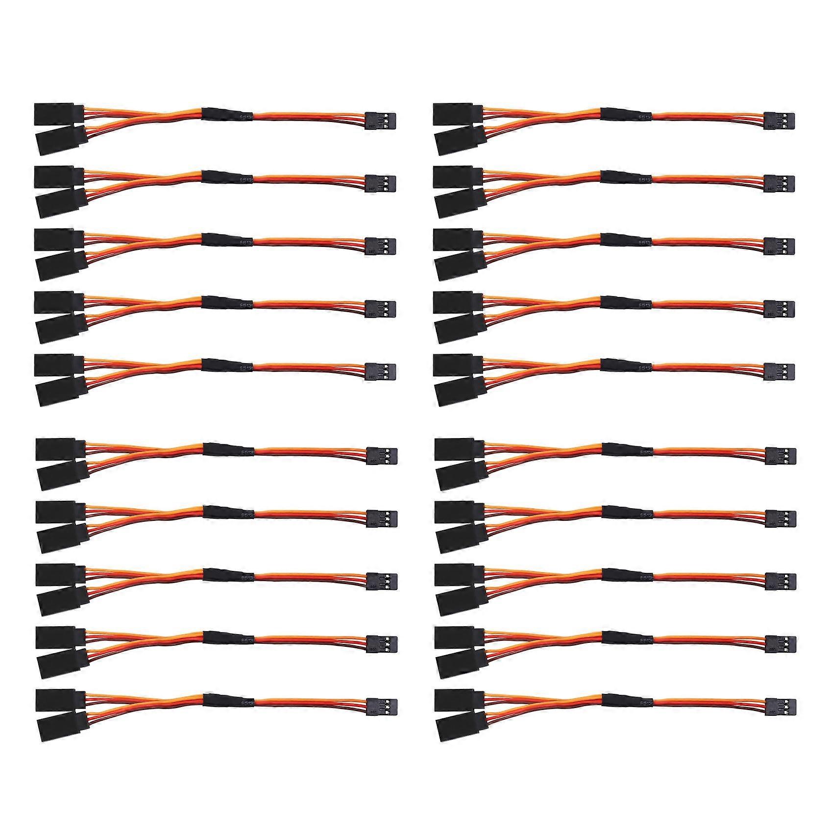 20Pcs 150mm Y Type Extended Line Extension Lead Wire Cable for Futaba Jr Y Harness Servo Lead Extens