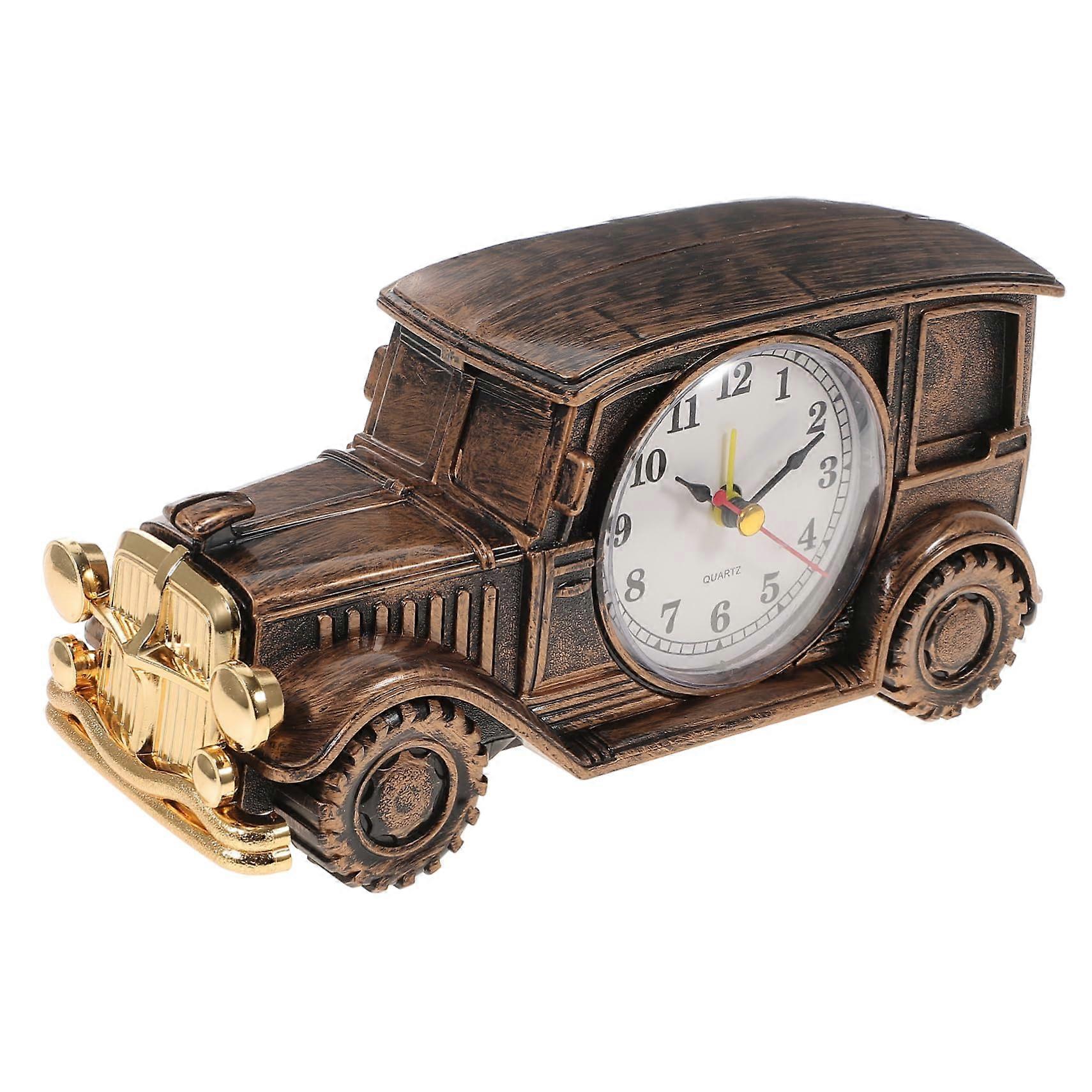 Car Model Alarm Clock Retro Desk Timepiece for Boys with Cute Cartoon Design Random Pattern