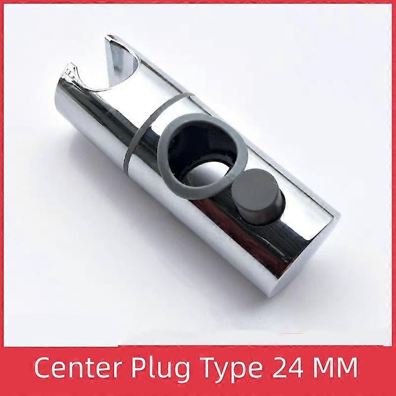 Black/Silver Shower Head Holder Middle Insert Type with Lifting Seat Bracket for 24mm Pipe Diameter Adjustable Support Base