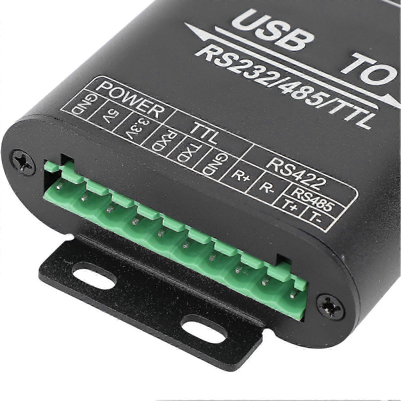 USB a RS232 485 422 TTL Convertidor de aleación de aluminio Industrial aislado USB Adaptador para Android para Linux para Windows 11 10 8.1 f26