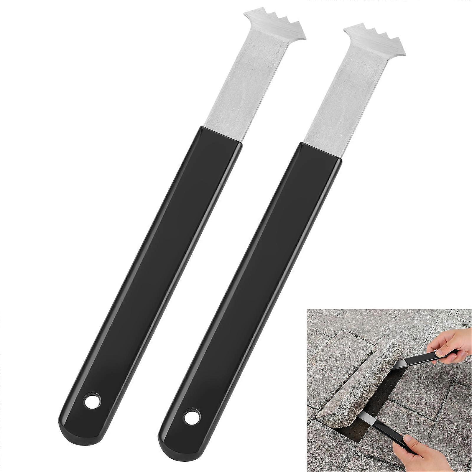 Heavy Duty Paver Removal Tool with Dual Joint Scraper, Ergonomic Steel Brick Extractor for Patio