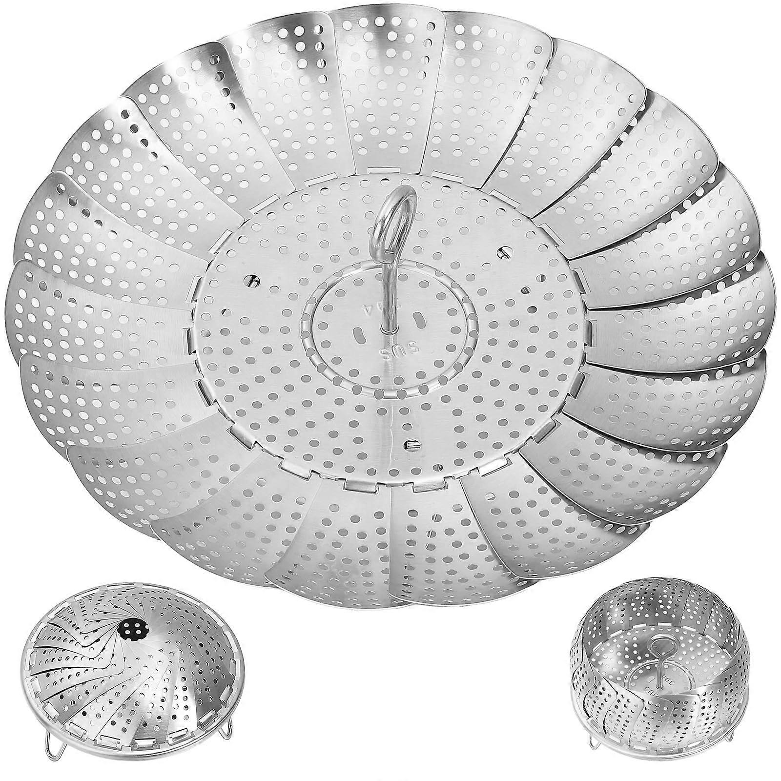 Steamer Basket 304 Stainless Steel Thickened Collapsible Insert for Pots and Compatible with Instant Pot 5.59.5 inch