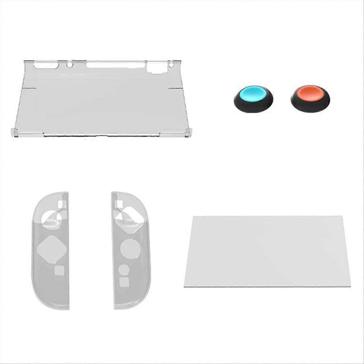 For Switch 2 Detachable Protection Case with Screen Protector & Thumb Grip Caps Controller Case for